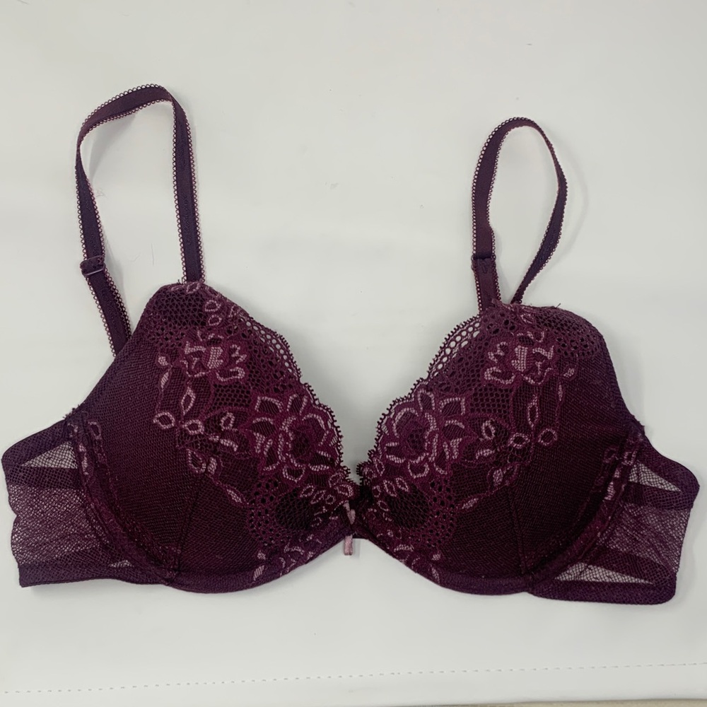 Vintage Victoria secret angels lace floral intimate push up 34 B